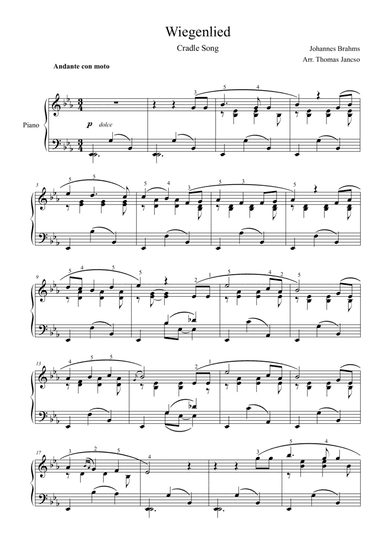 Cradle Song (arr. Thomas Jancso)
