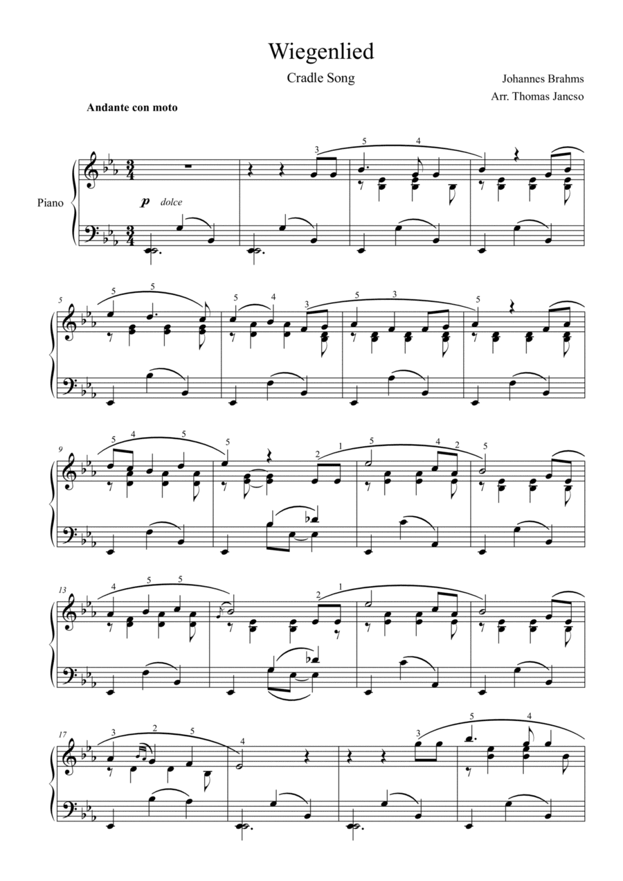 Cradle Song (arr. Thomas Jancso)