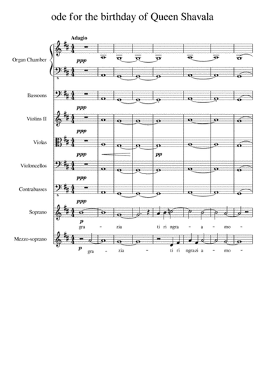 ode for the birthday of queen Shavala