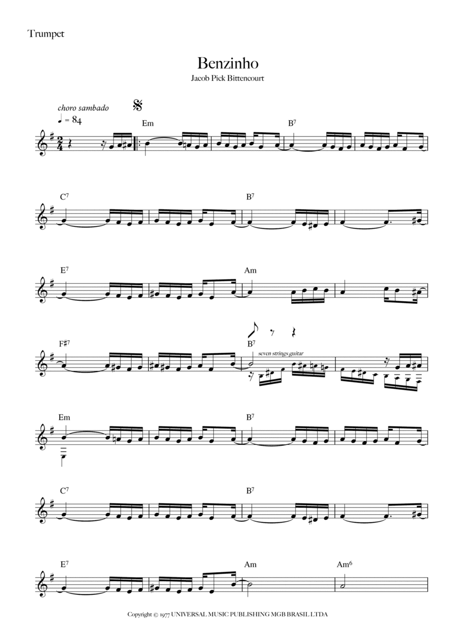 Benzinho (arr. Fabio Carrilho)
