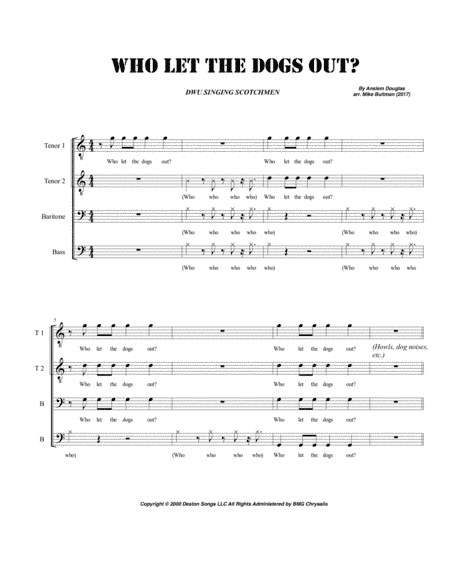 Who Let The Dogs Out (arr. Mike Bultman)
