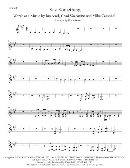 Say Something (arr. Kevin Busse)