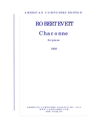 [Evett] Chaconne