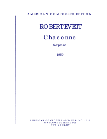 [Evett] Chaconne