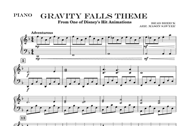 Gravity Falls (main Theme) - Score Only (arr. Mason Sawyer)