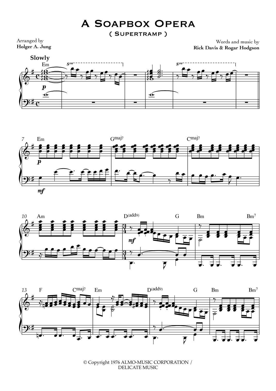 A Soapbox Opera (arr. Holger A. Jung)