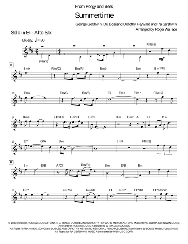 Summertime (arr. Roger Wallace)