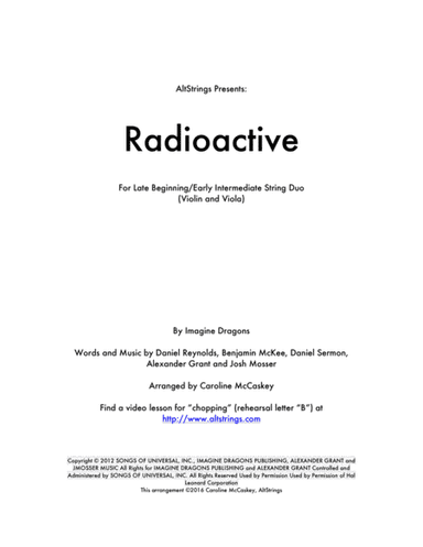 Radioactive (arr. Caroline McCaskey)