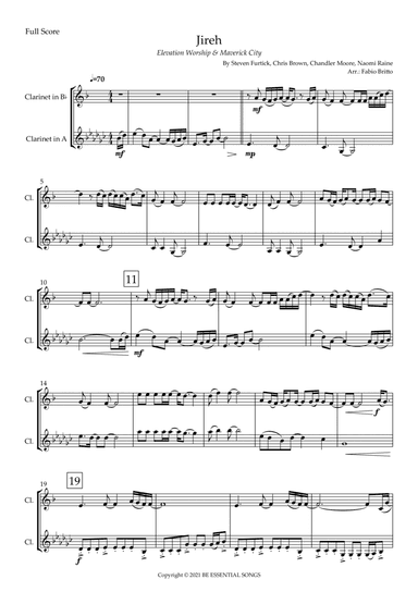 Jireh (arr. Fabio Britto)