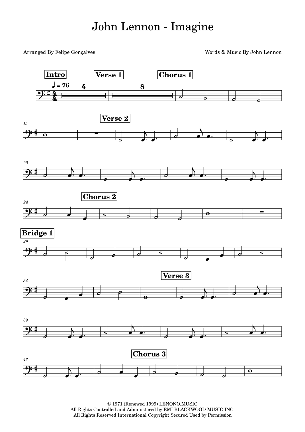 Imagine (arr. Felipe Gonçalves)