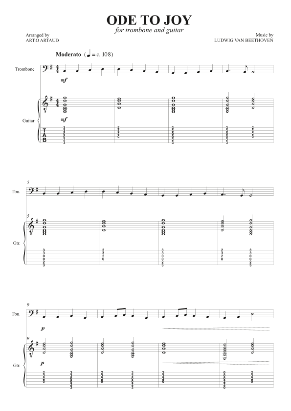 Ode to Joy (arr. Art.o Artaud)
