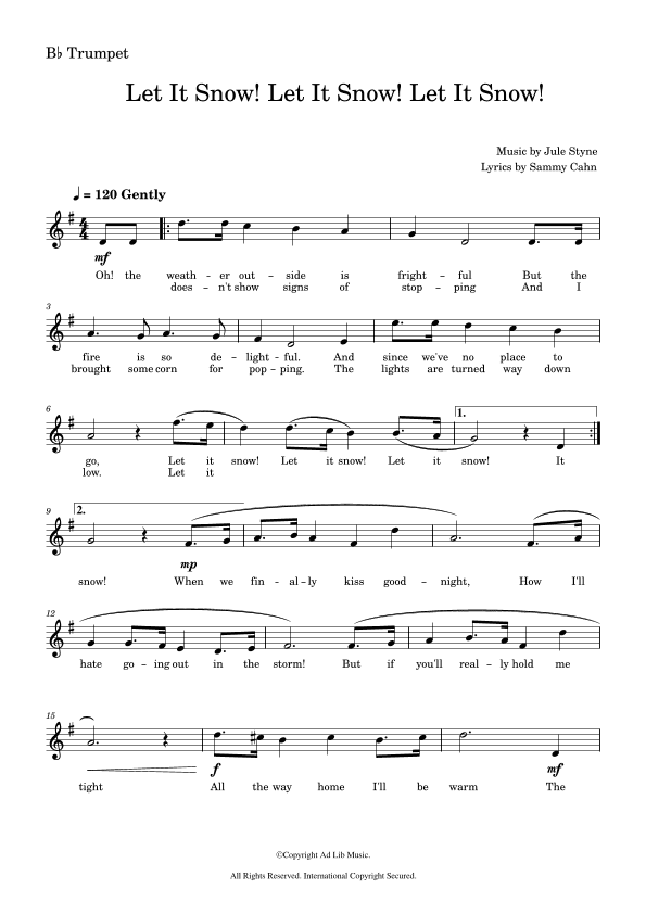 Let It Snow! Let It Snow! Let It Snow! (arr. Music Ad Lib)