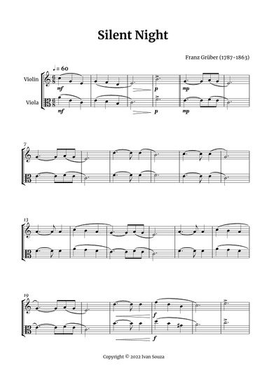 Silent Night (arr. Ivan Souza)