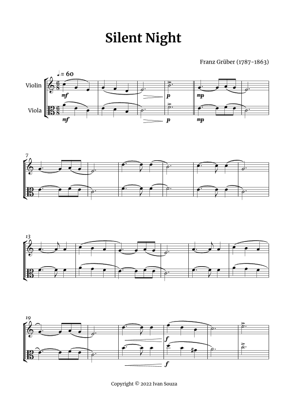Silent Night (arr. Ivan Souza)