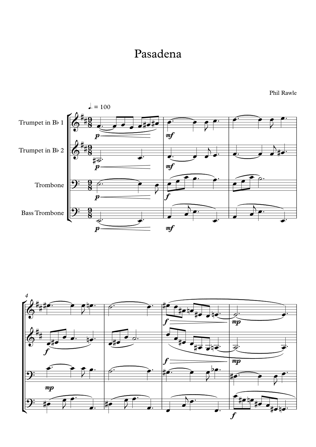 Pasadena - Brass Quartet