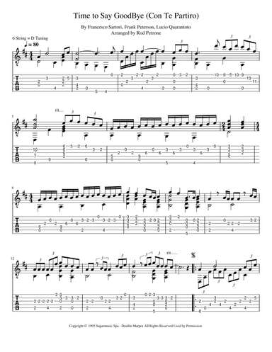 Con Te Partiro (time To Say Goodbye) (arr. Rod Petrone)
