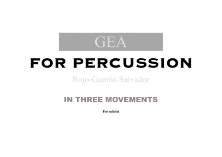 GEA (For percussion)
