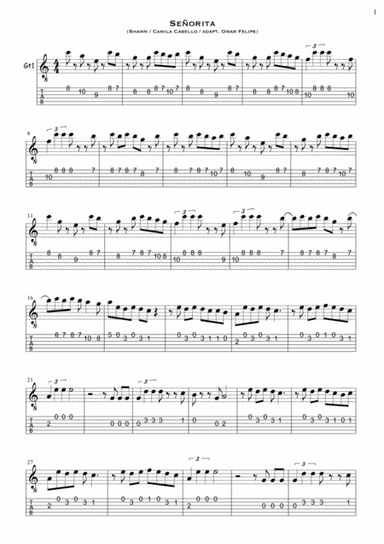 Senorita (arr. Omar Felipe (Spanish guitarist))