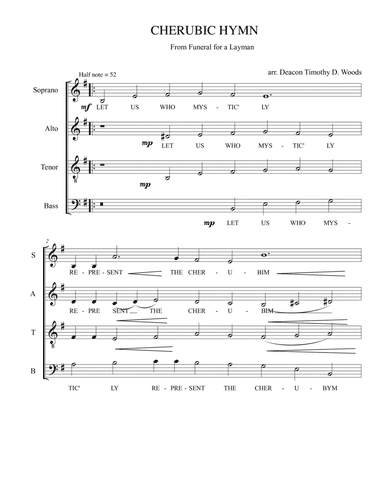 Cherubic Hymn-Byzantine Requirem (arr. Timothy D. Woods)