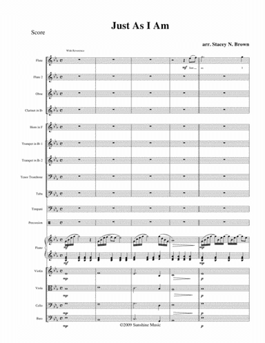 Just As I Am (arr. Sunshine Music)