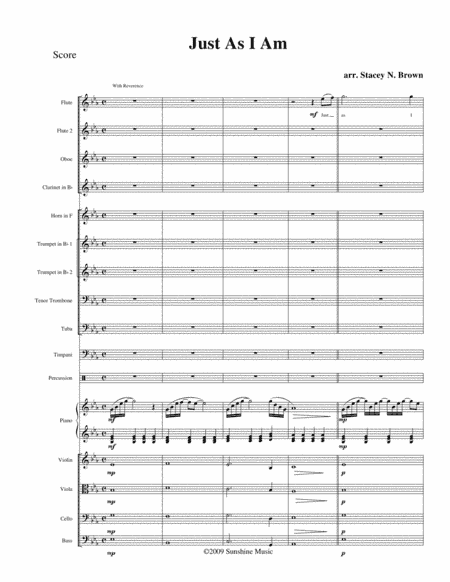 Just As I Am (arr. Sunshine Music)