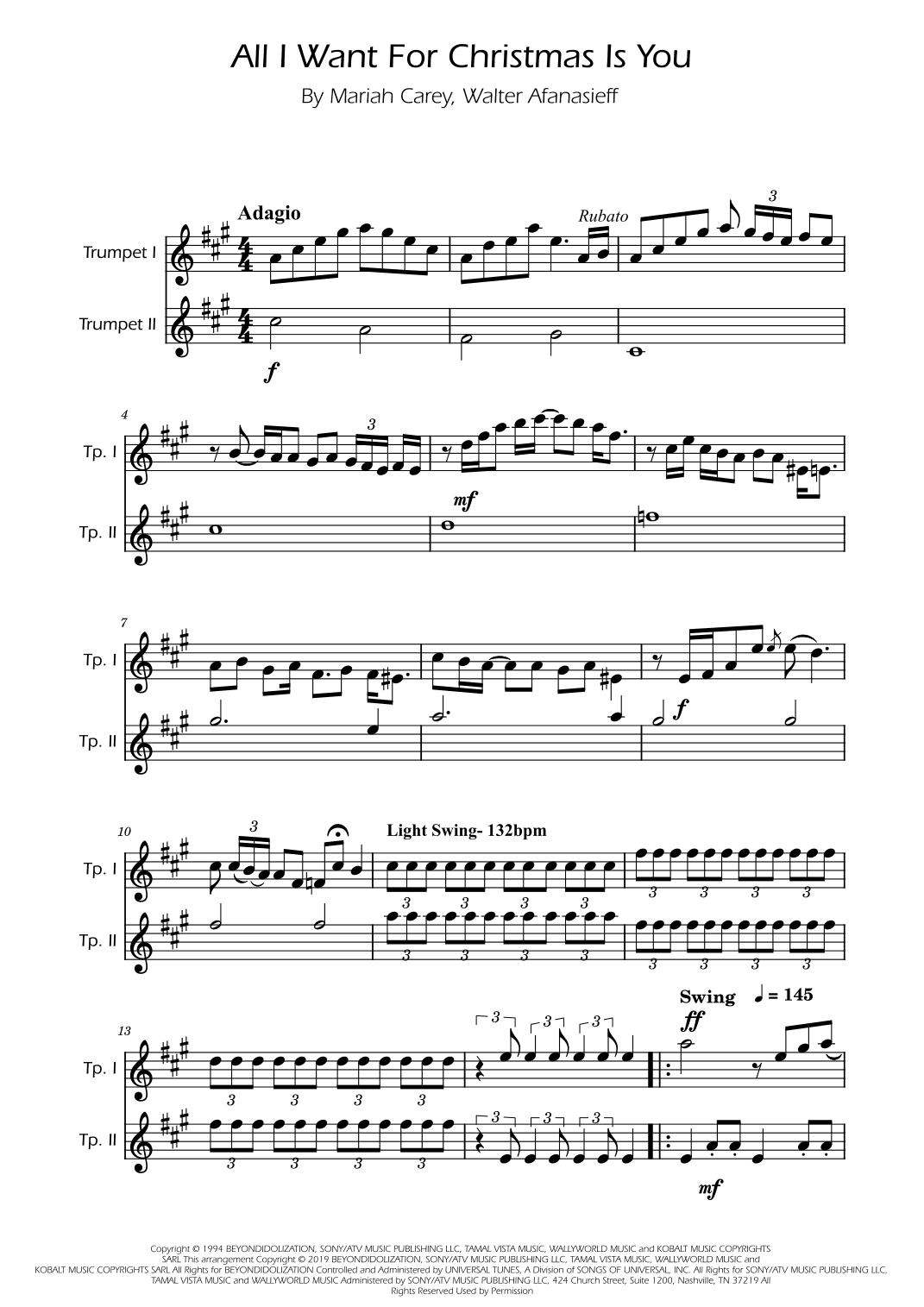 All I Want For Christmas Is You (arr. Ygor Nunes)
