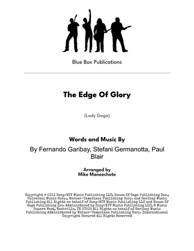 The Edge Of Glory (arr. Mike Maneechote)
