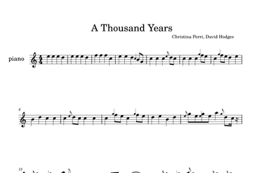 A Thousand Years (arr. julio cesar)
