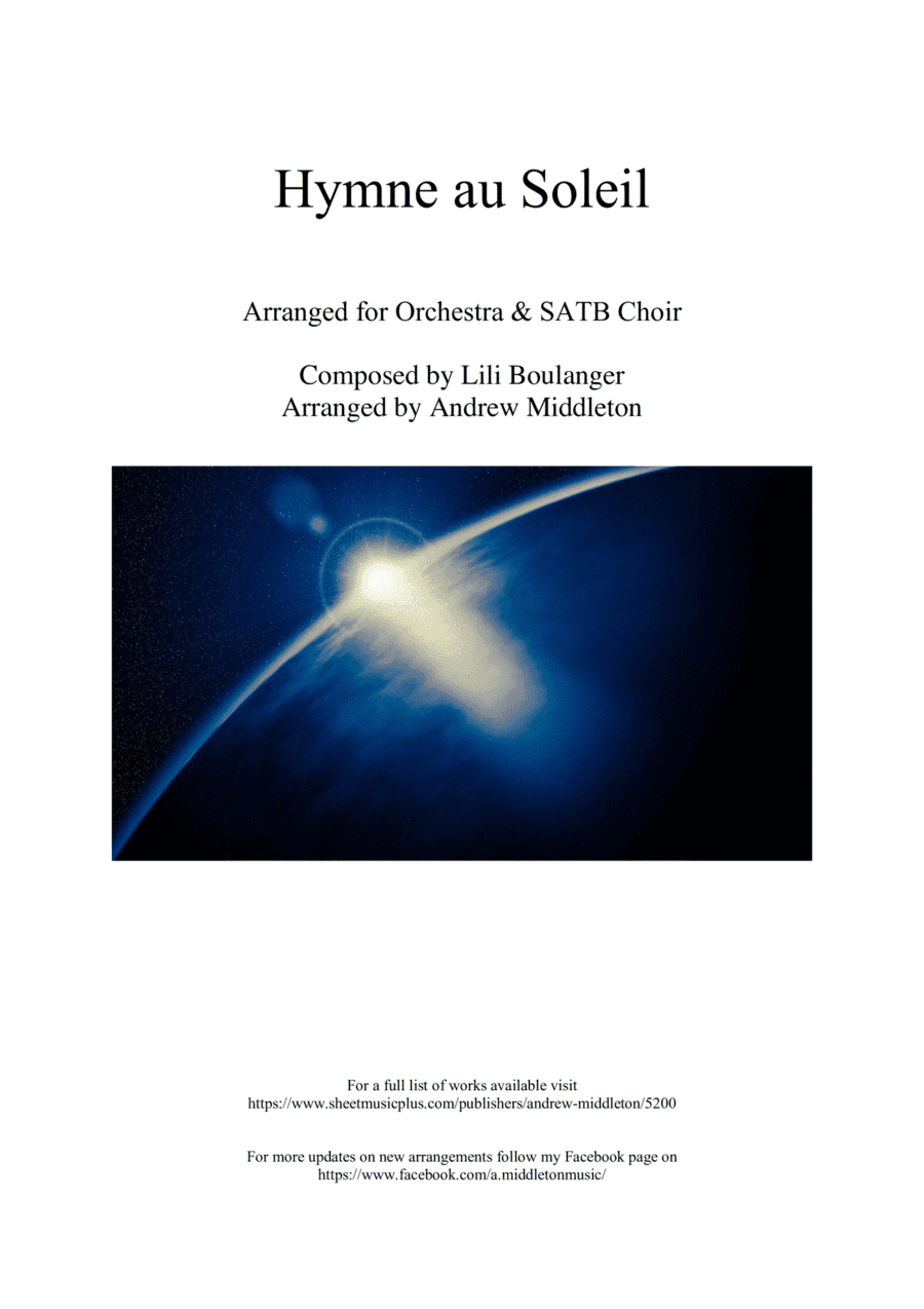 Hymne au soleil arranged for Orchestra and Choir (arr. Andrew Middleton)