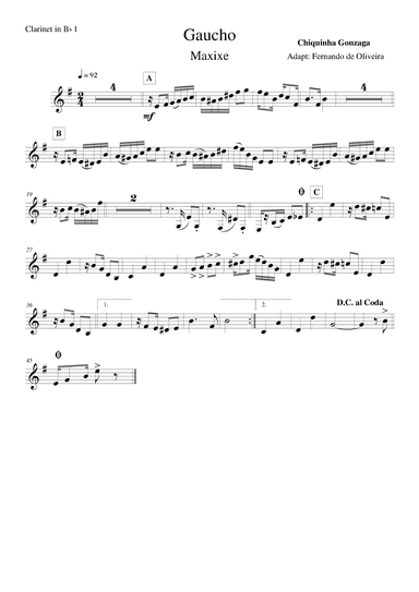 Gaúcho Corta Jaca ( Brazilian Tango) (arr. Fernando Oliveira)