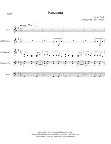 Rosanna (arr. Luke Henson)