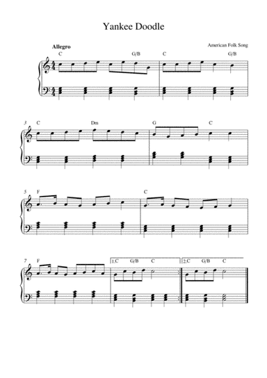 Yankee Doodle (arr. Kaiserin Rebecca)