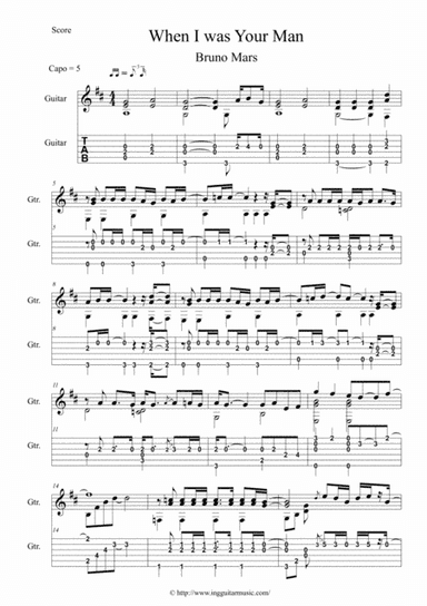 When I Was Your Man (arr. Ryo Inano)
