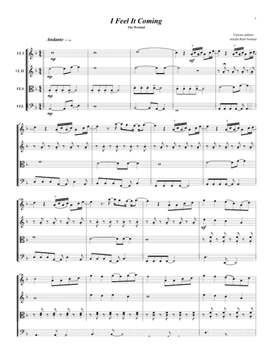 I Feel It Coming (arr. RAUL NORIEGA)