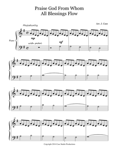 Praise God From Whom All Blessings Flow (arr. J. Case)