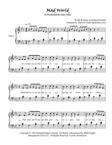 Mad World (arr. Sharona Clarke)