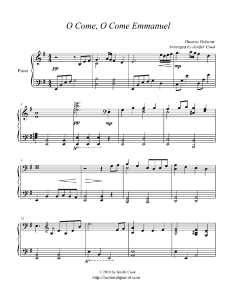 O Come O Come Emmaneul (arr. Jenifer Cook)
