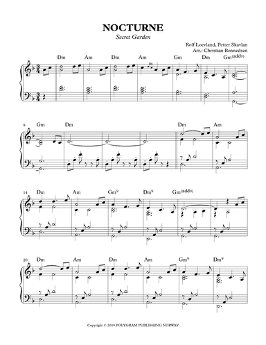 Nocturne (vocal Version) (arr. Christian Bennedsen)