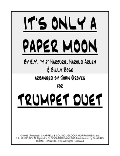 It's Only A Paper Moon (arr. John Groves)