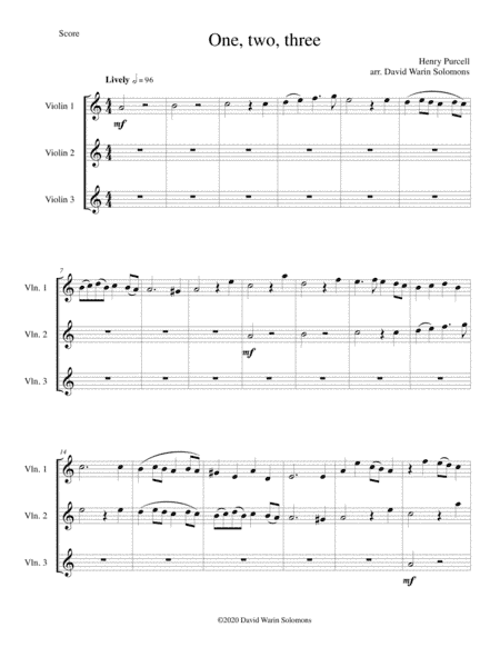 Eight Classical and Traditional Canons for 3 violins (arr. David Warin Solomons)