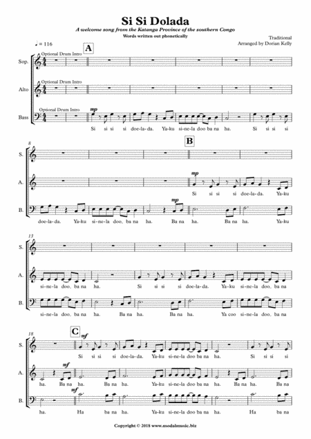 Si Si Dollarda (SAB) (arr. Dorian Kelly)