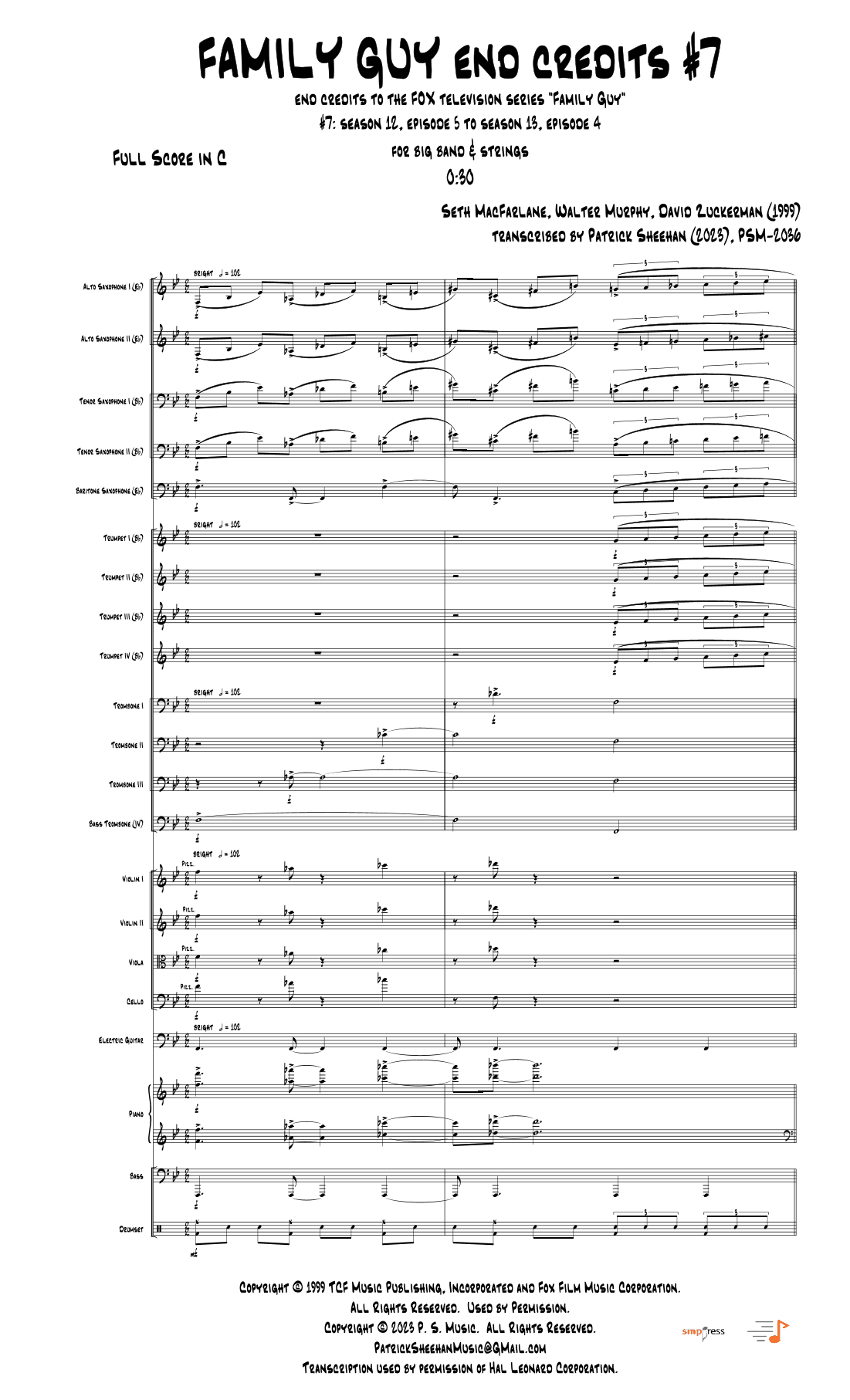 Theme From Family Guy (arr. Patrick Sheehan)