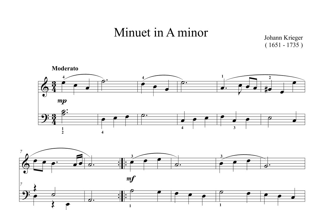 Krieger Minuet in A minor (arr. Ben Choupak)