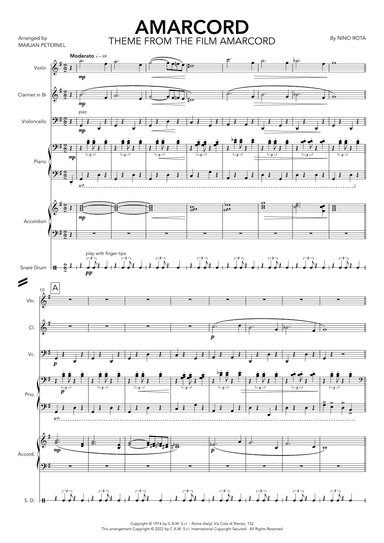 Amarcord (arr. Marjan Peternel)