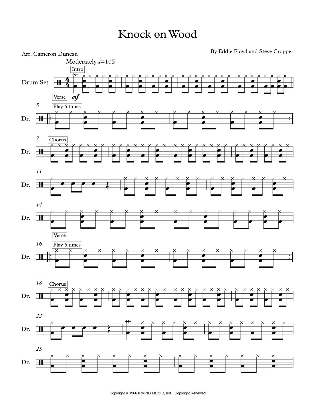Knock On Wood (arr. Cameron Duncan)