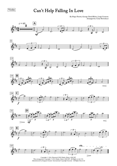 Can't Help Falling In Love (arr. ACT Bortolucci)