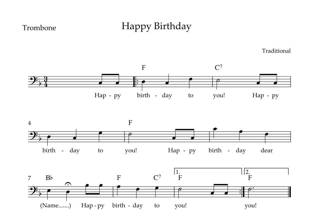 Happy Birthday (arr. Wesley S. SIlva)