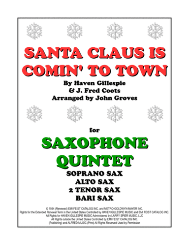 Santa Claus Is Comin' To Town (arr. John Groves)