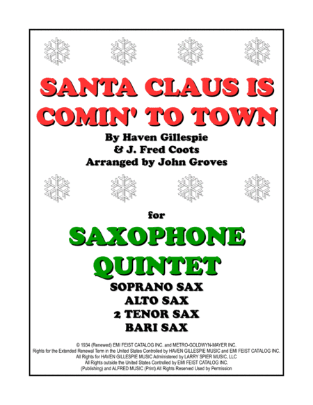 Santa Claus Is Comin' To Town (arr. John Groves)