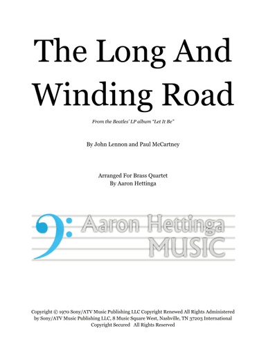 The Long And Winding Road (arr. Aaron Hettinga)